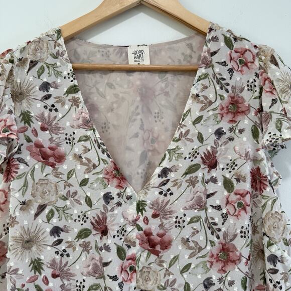 Good Hart Matilda Jane West Lynn Boho Floral Swiss Dot Midi Maxi Dress Size XL - Picture 4 of 11